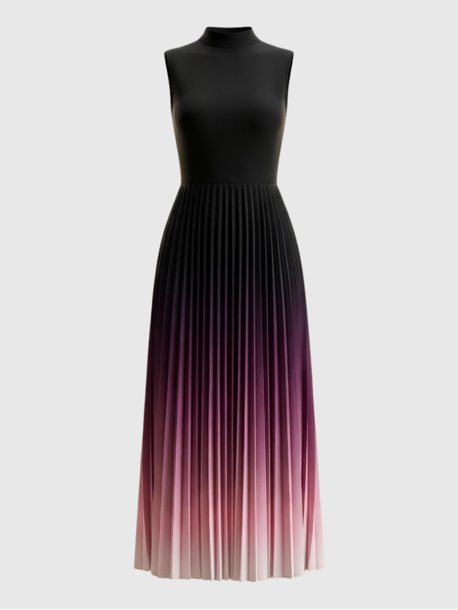 Aurélie Ombre Pleated Maxi Dress