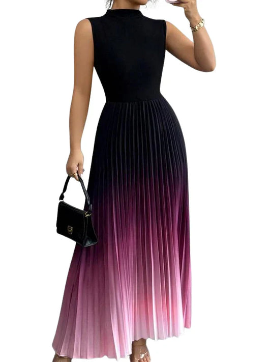 Aurélie Ombre Pleated Maxi Dress