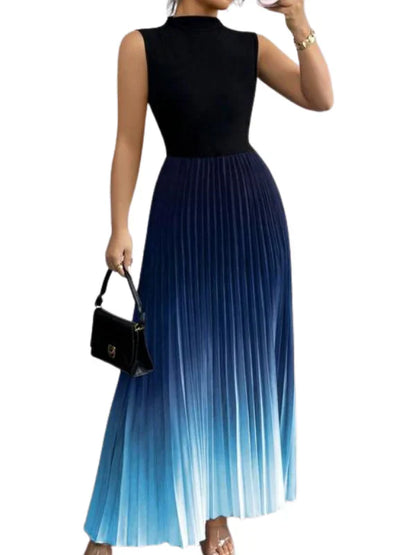 Aurélie Ombre Pleated Maxi Dress