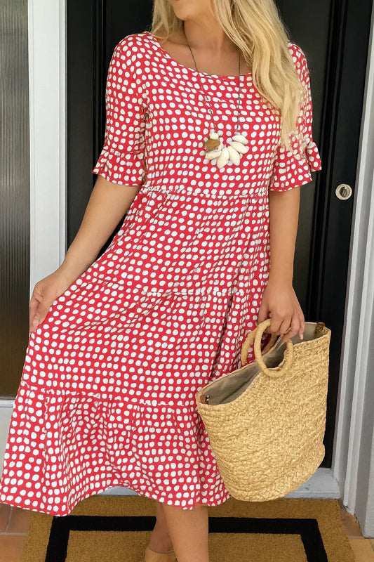 Fiona Sable Short - Sleeve Midi Dress