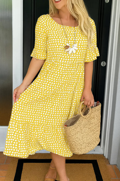 Fiona Sable Short - Sleeve Midi Dress