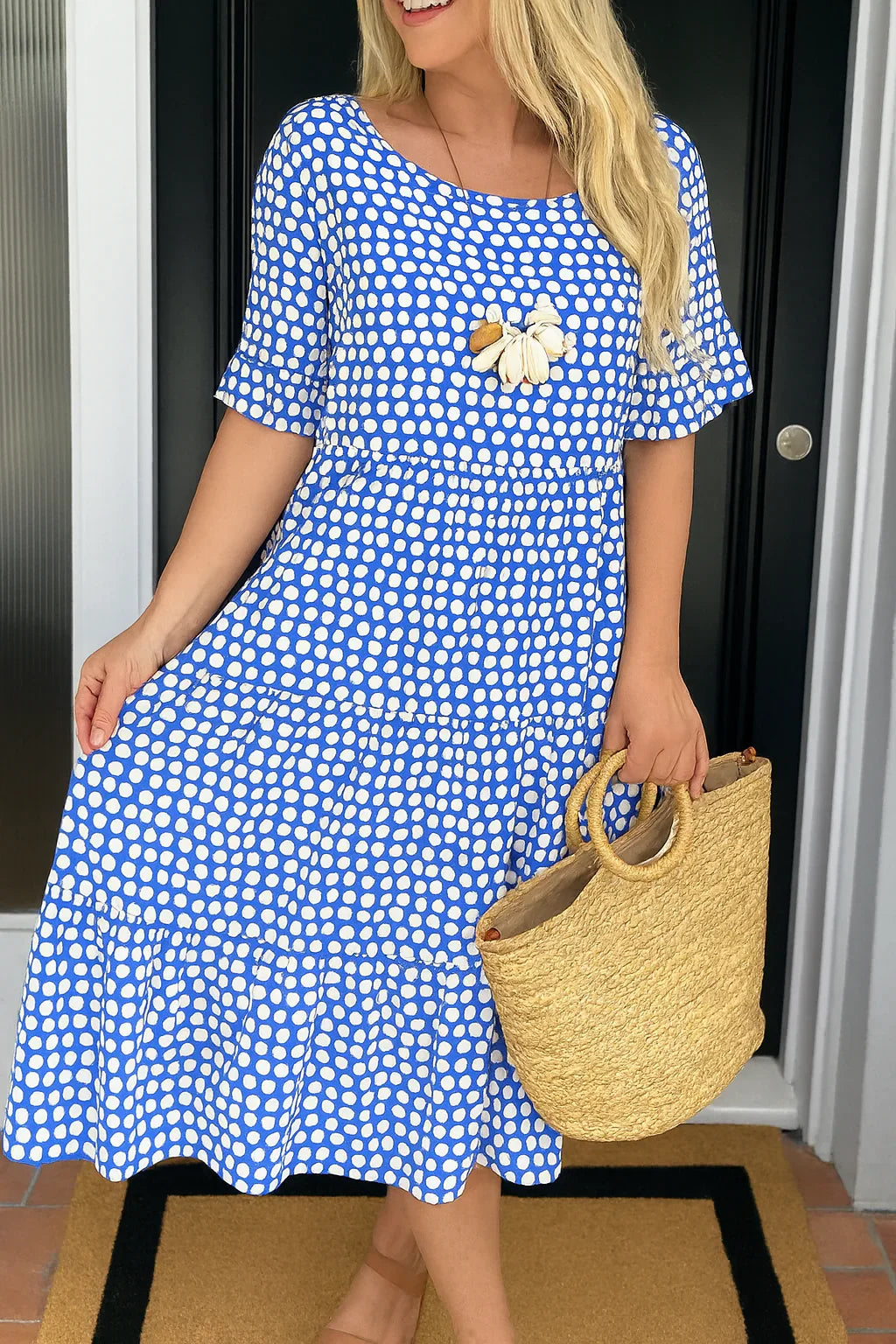 Fiona Sable Short - Sleeve Midi Dress