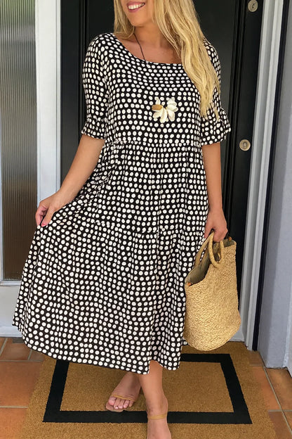 Fiona Sable Short - Sleeve Midi Dress