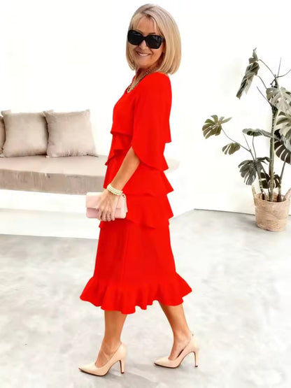 Sofia Elegant Ruffle Dress
