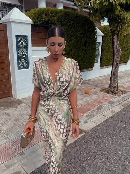 Amy | Copper Midi Dress