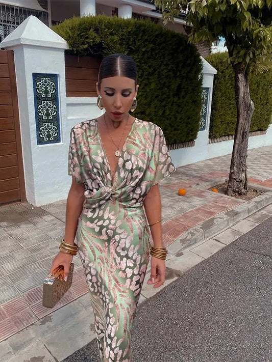 Amy | Copper Midi Dress