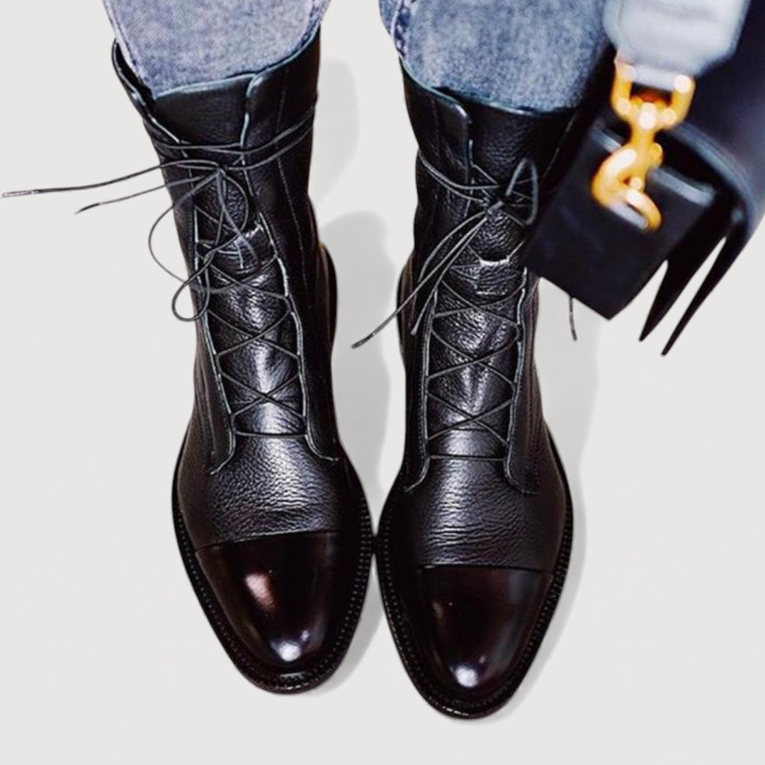 ELAINE – LACE-UP ANKLE BOOTS