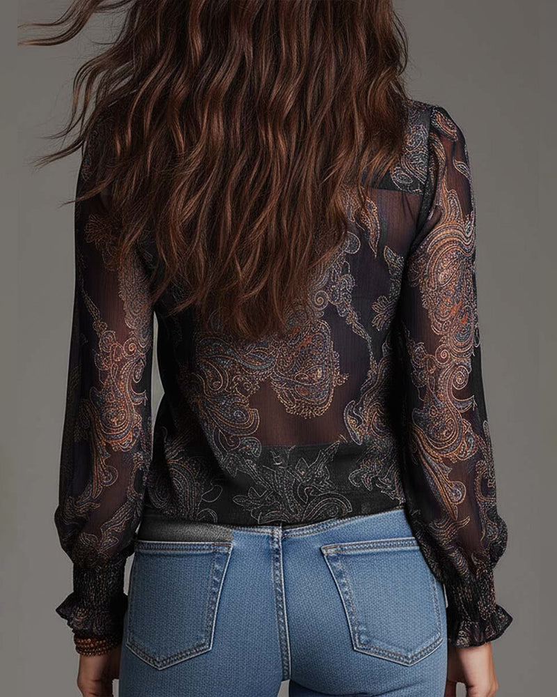 Norina - Soft-Touch V-Neck Blouse