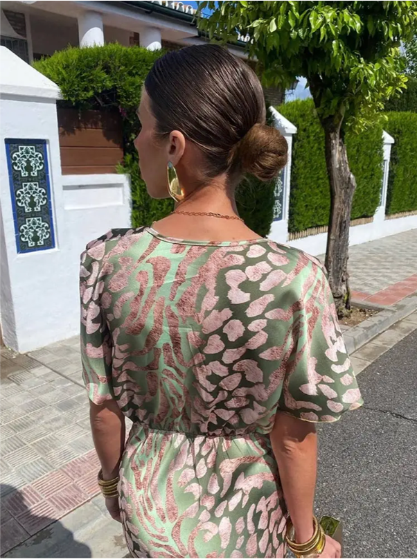 Amy | Copper Midi Dress