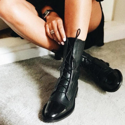 ELAINE – LACE-UP ANKLE BOOTS