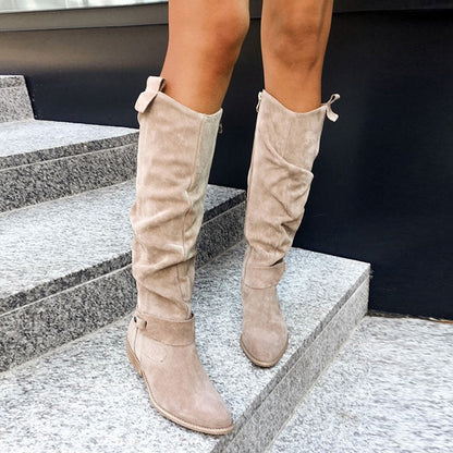 Amelia™ | Suede Low - Heeled Boots