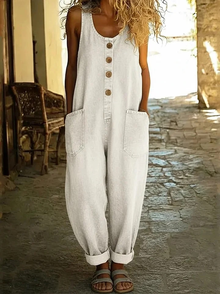 Isabelle - Vintage Washed Denim Overalls