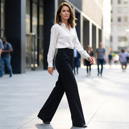 Liona | Elegant High-Waist Trousers – Timeless Style & Selling Fast